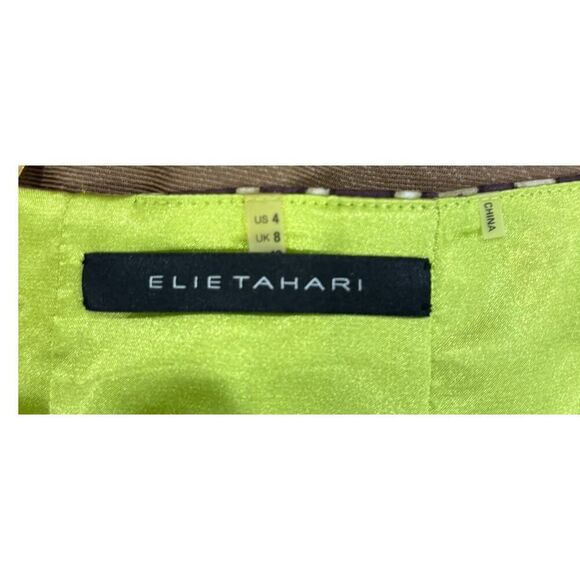 NWOT Elie Tahari Side Slit Animal Print Pencil Skirt Size 4 - Picture 4 of 5